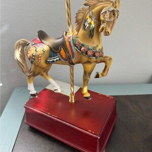 Handcrafted Carousel Horse Figurine - Multicolor American Treasures Collection